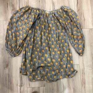 Honeydove Vintage Meadowbird mini puff dress